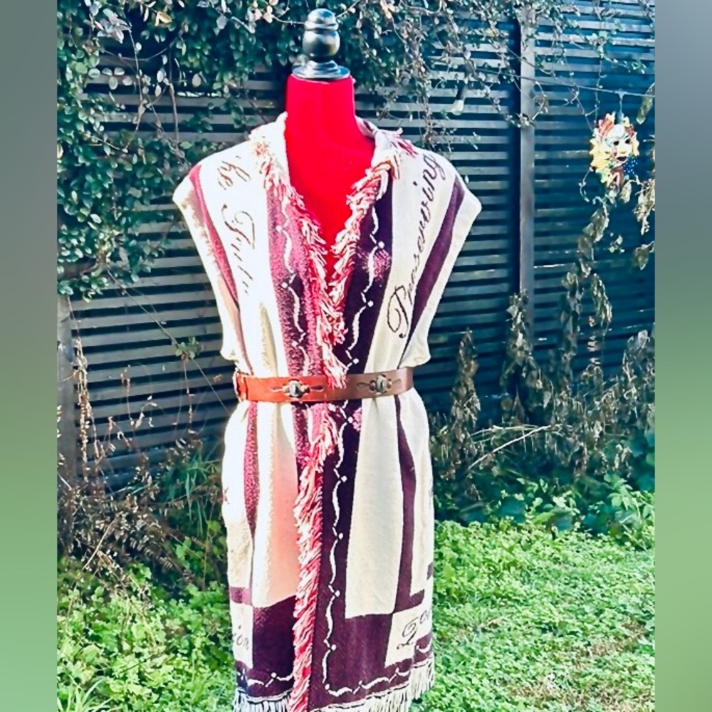 90s DAC Fringed Ramie Vest OSFM